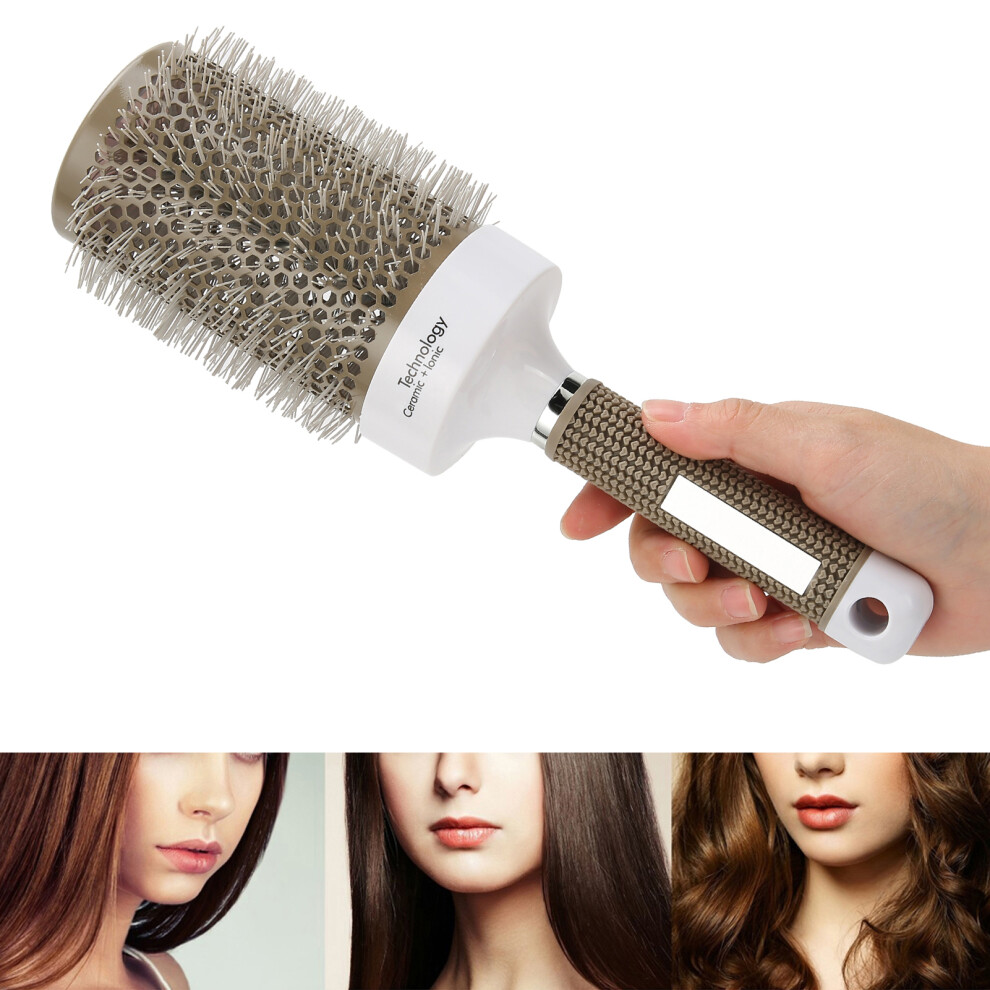 Round Hair Brush Blow Dryer Styler 65# Nylon Aluminum Bristles