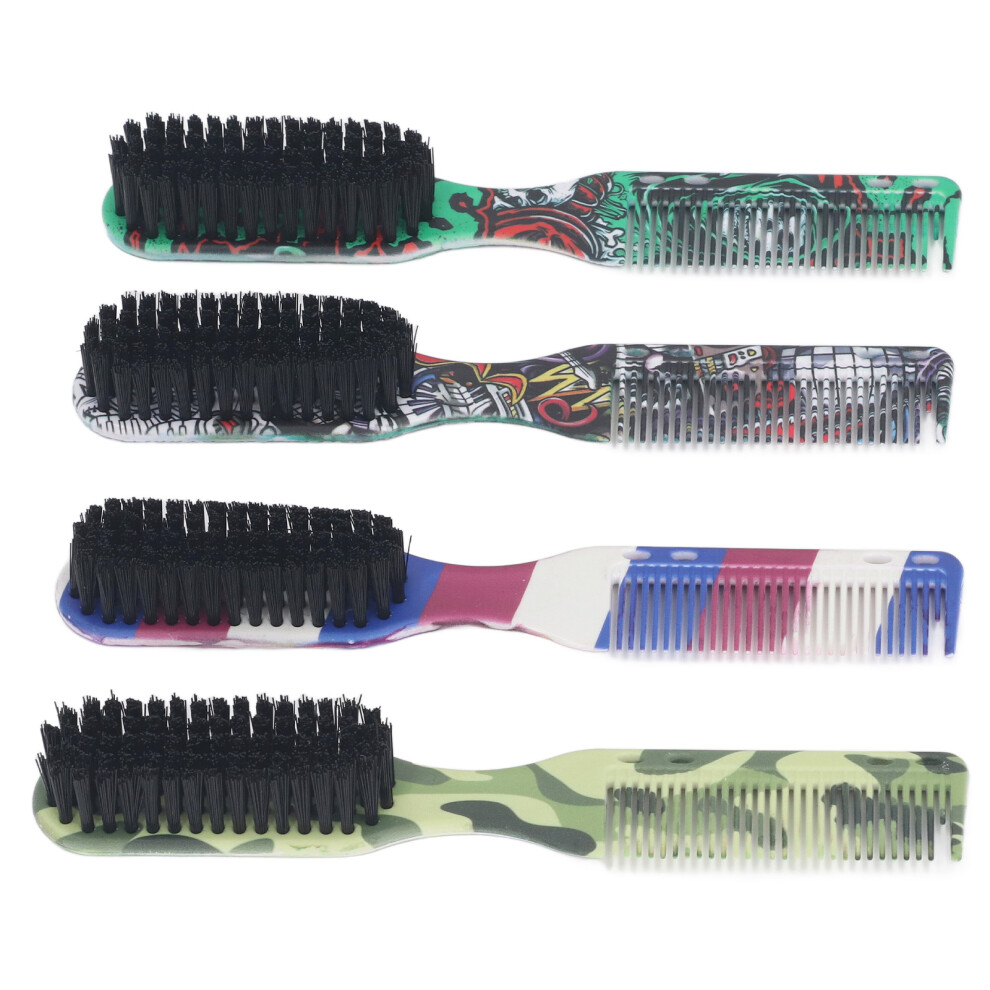 4 StÃ¼ck 2-in-1-Barber-Fade-BÃ¼rste mit Kamm fÃ¼r