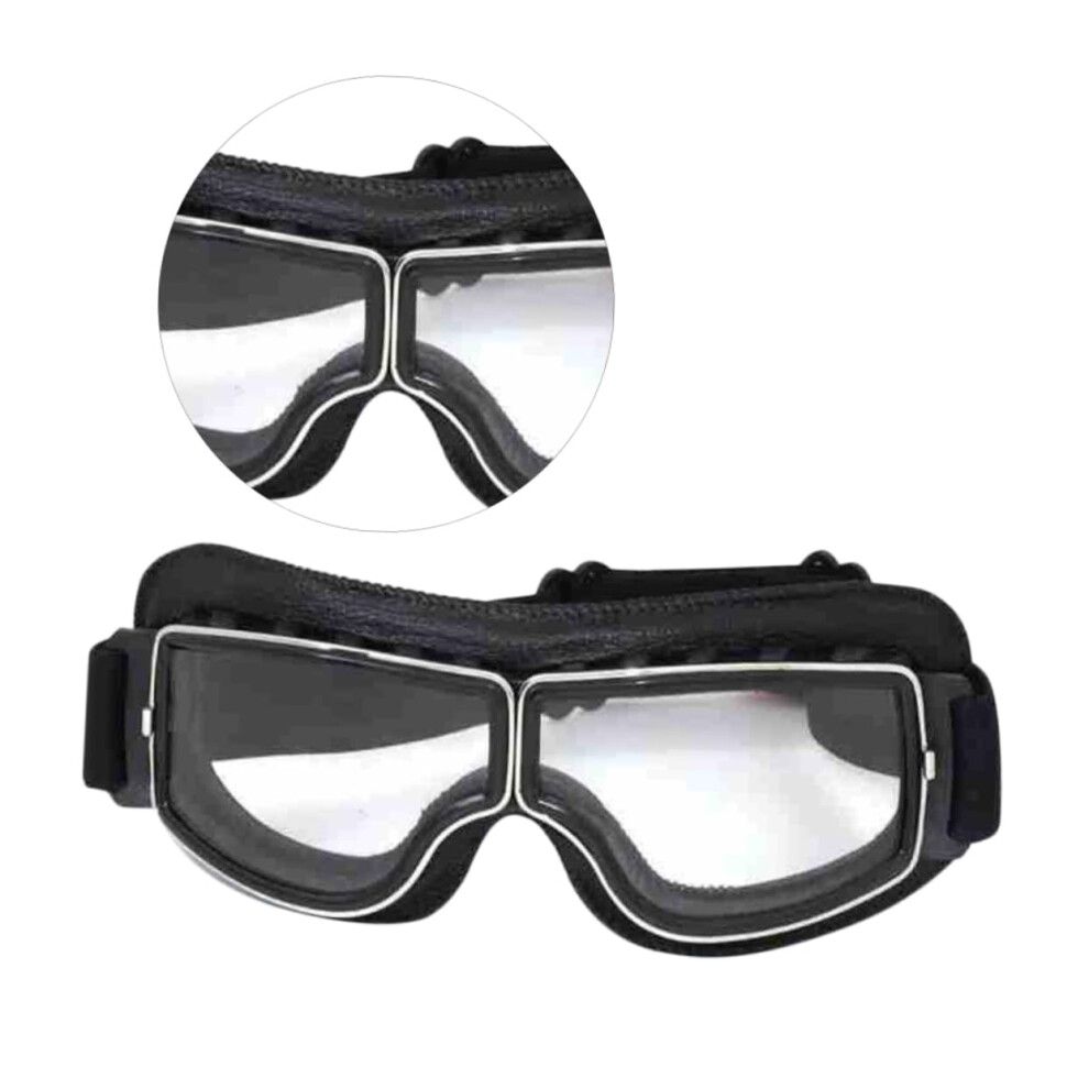 Motorcycle Riding Goggles Uv400 Antifog Lens Adjustable Strap Outdoor Sports Sunglasses Black 9189345328022