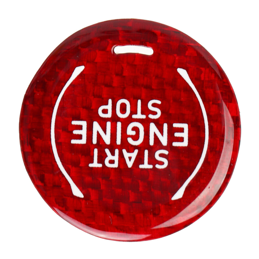 Carbon Fiber Engine Start Stop Button Cover For Corvette C8 2020+ Red 8791381602113
