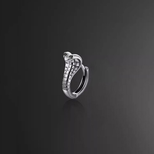 S925 Cobra Ear Cuff for Men, Edgy Snake Earring Bold Statement 2