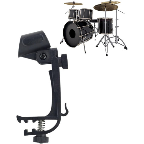 'Drum Microphone Clamp, Shockproof Drum Edge Microphone Clip, Drum Microphone Mounting Clamp for Instrument Accessories' 1