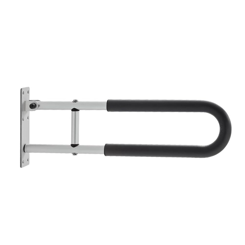Bathroom Grab Bar FlipUp Safety Rail 300 lbs Load Capacity NonSlip Grip for Elderly Seniors
