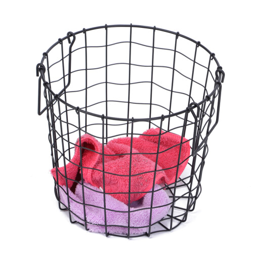 Utility Storage Basket with Easy to Use Features, Multi-function Storage Basket Featuring Durable and Long-Lasting Iron Build, Hollow-out Design Wire 1