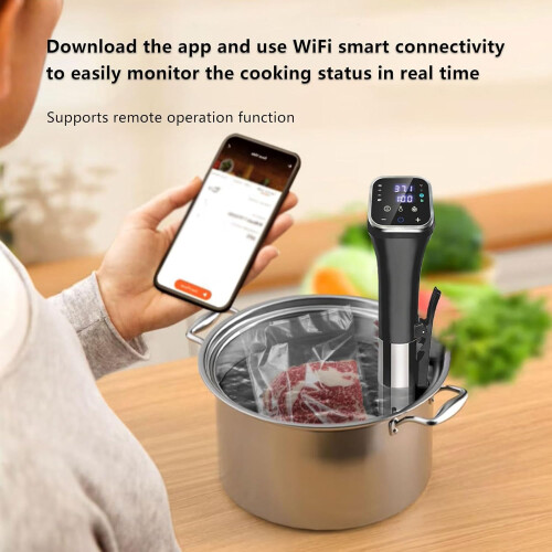 Vacuum Lowtemperature Cooking Machine 1100W With LED Touch Screen, Temperature And Time Display, Remote Control 1