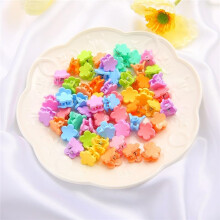 Sweet Hairpin Girl Acrylic Cute Candy Color Flower Star Hairpin Mini Hairpin Hair Accessory (30pcs/set) Metal Hairpin (Color: 02)
