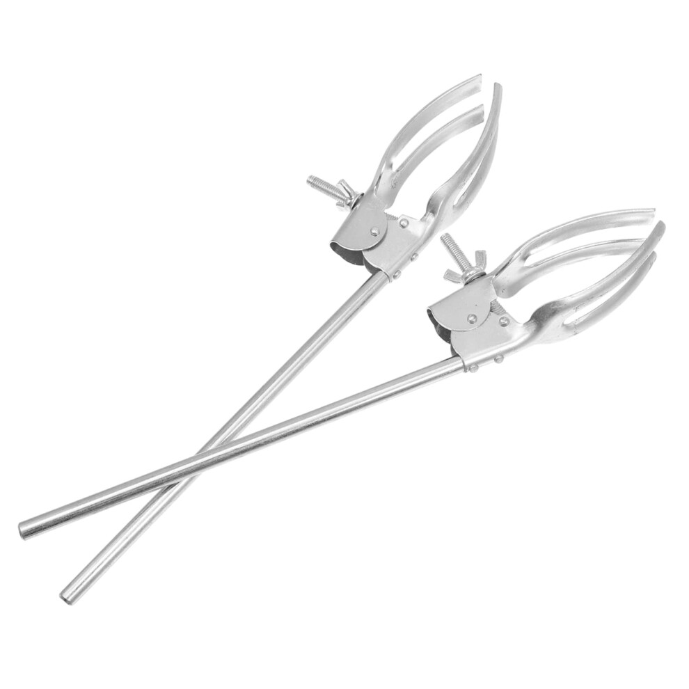 2Prong Condenser Clip For Laboratory Bottles, Clamping Equipment, Stainless Steel 9347817948455