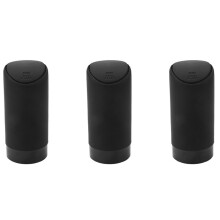 3X Trash Can with Lid for Car Cup Holder Washable Kitchen and Office Dust Holder Litter Rubbish Bin (Black)