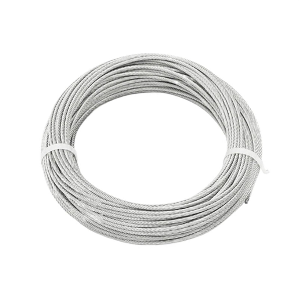 50M 304 Stainless Steel Wire Rope For Clothesline, Fences, Handrail (3.0Mm) 9347817948585