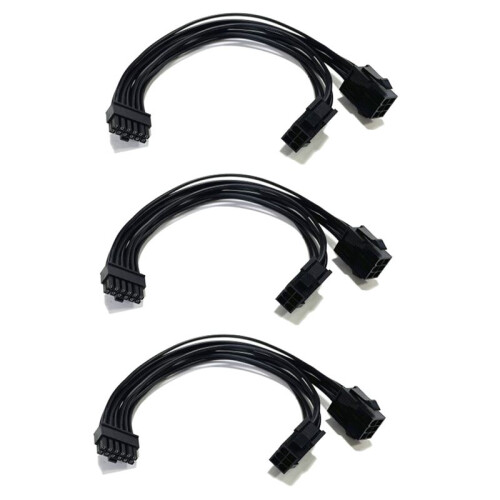 3X Cabo de AlimentaçãO Dupla de 6 Pinos para  12 Pinos GPU para RTX30 Series 3070 3080 3090, 7,8 Polegadas (20 Cm)
