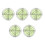 5 Pcs 32 X 7mm Acrylic Bullseye Bubble Level Round Level Bubble Accessories, Green 1