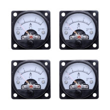 4X AC 0-3A Round Analog Panel Meter Current Measuring Ammeter Gauge Black