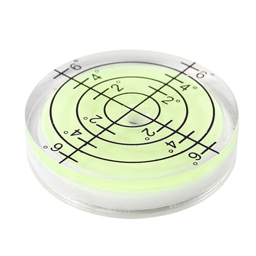 5 Pcs 32 X 7mm Acrylic Bullseye Bubble Level Round Level Bubble Accessories, Green 2