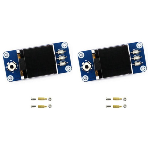 2X Waveshare CHAPÉU de Tela LCD de 1,44 Polegadas para Raspberry Pi 2B/3B/3B+/Zero/Zero W 128X128 Pixels Interface SPI LED Backlight 3.3V