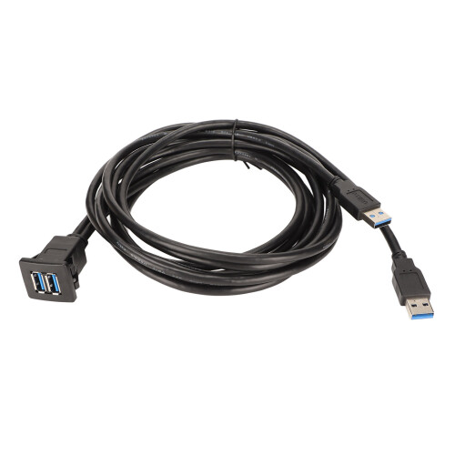 Διπλό καλώδιο επέκτασης USB3.0, αδιάβροχο, αρσενικό σε θηλυκό, εντοιχιζόμενο για το 2