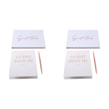 2X Wedding Guest Book,Hen Party Guest Book,Wedding Books for Guests to Sign,Baby Shower Sign in Guest Book,with Pen