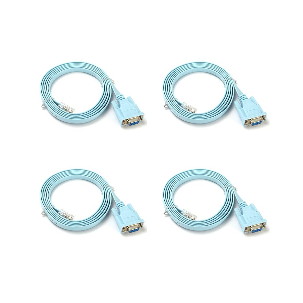 4X Usb Console Cable Rj45 Cat5 Ethernet To Rs232 Db9 Com Port Serial Female Rollover Routers Network Adapter Cable 1.8M 6033845284551
