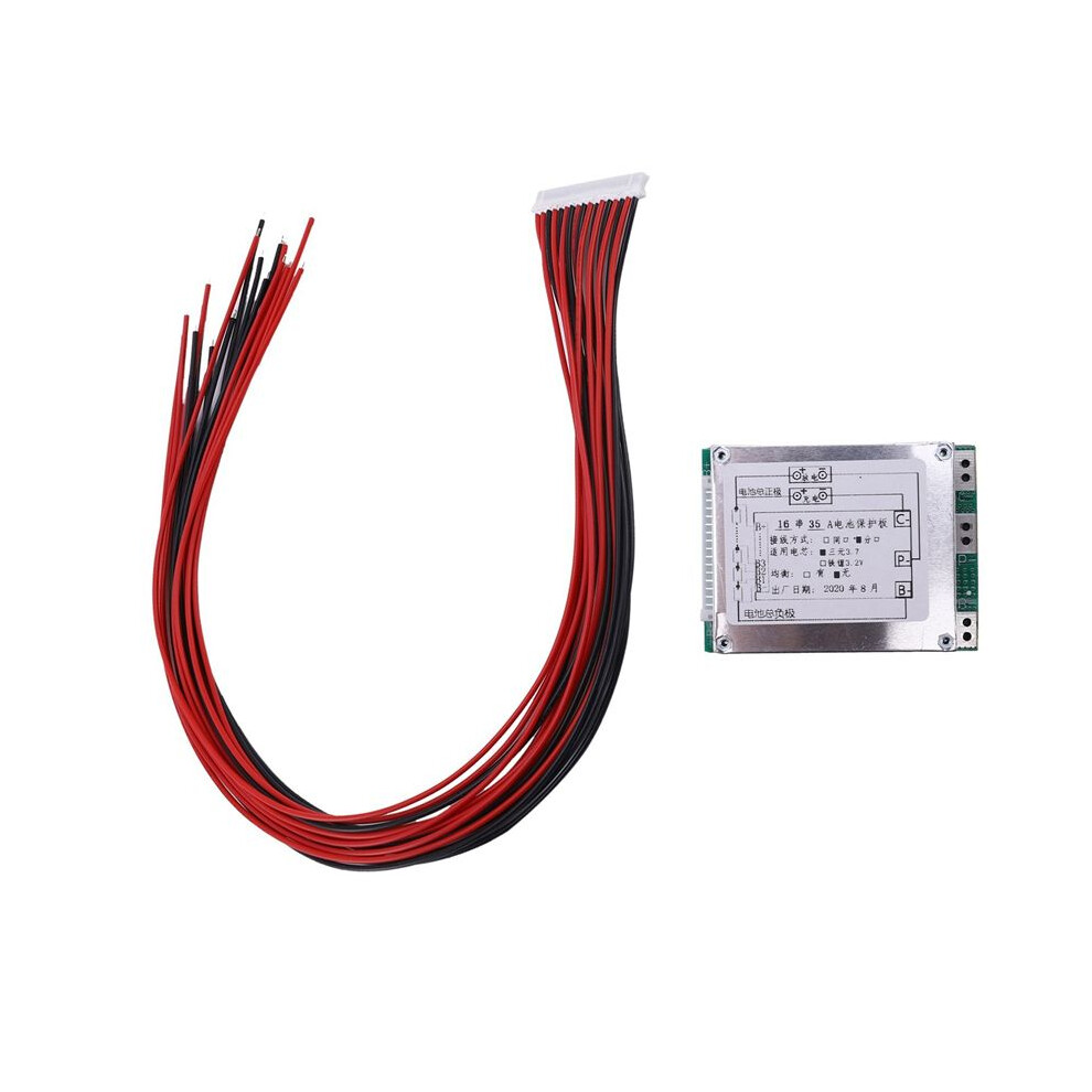 6X 16S 60V 35A Protection Board Li-Ion Lithium 18650 Battery Bms Protection Board With Ups Inverter For Battery 6031653965464