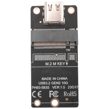 2X M.2 to Type-C SSD Enclosure Adapter M2 NVME HDD Enclosure Interposer Board JMS583 Chip 10Gbps Support 2230 2242 SSD