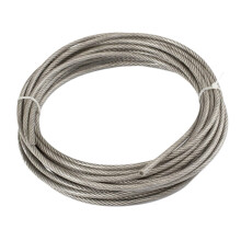 Clear/black PVC plastic stainless steel 304 wire rope with a diameter of 0.4–6 mm (Clear PVC, 1mm x 100 meters 7x7) 1mm x 100 meters 7x7 Clear PVC