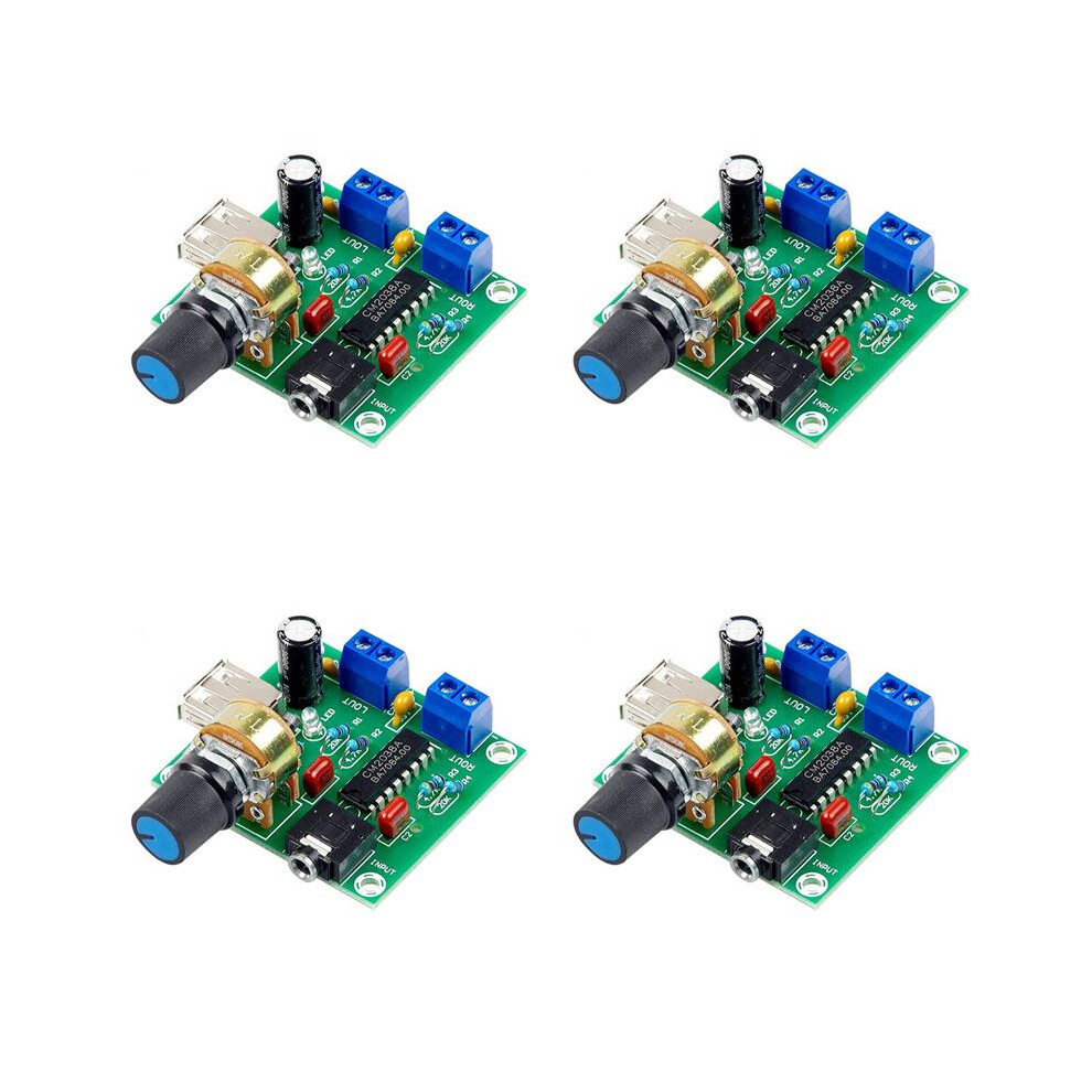 4X Power Amplifier Board 5W+5W Hifi Two-Channel Pm Cm2038 5V Usb Supply Power Audio Amplifier 6033629336551