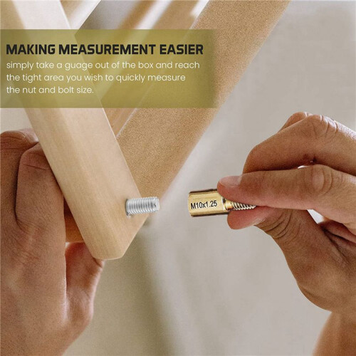 2X Bolt Size and Thread Gauge- Thread Pitch Gauge- Nut and Bolt Thread Checker- 26 Male/Female Thread Identifier Gauges 2
