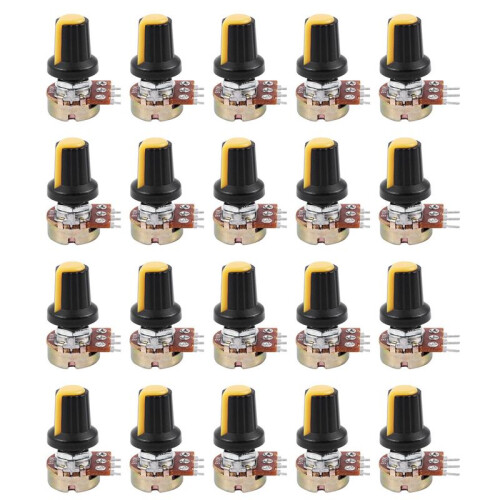 20pcs 10K OHM 3 Terminal Linear Taper Rotary Audio Type B Potentiometre