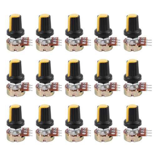 15pcs 10K OHM 3 Terminal Linear Taper Rotary Audio B Type Potentiometer