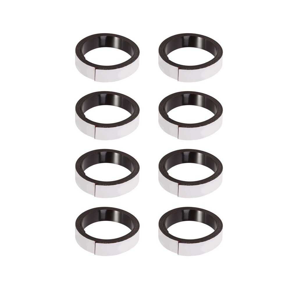 8Pcs 1M Ribbon Magnet Magnetic Flexible Roller Strip Magnet Adhesive Strip 10X1.5mm 6033990973270