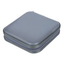 3X 40 CD DVD Disc Album Storage Carry Case Cover Wallet Sleeve Holder Bag Hard Box - Silver