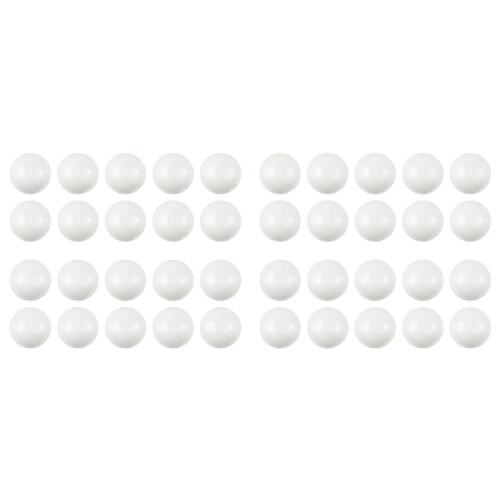 40 X Decoration de Noel Modelisme Artisanat Polystyrene Boule de Mousse Sphere 6cm---Blanc