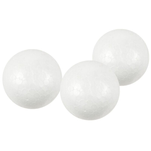 40 X Christmas Decoration Modelling  Polystyrene Foam  Sphere 6cm---White 2