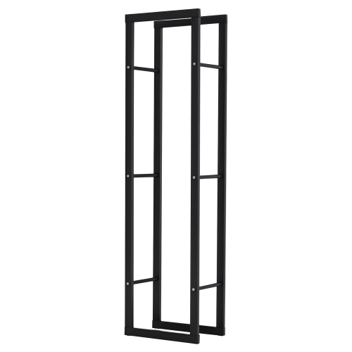 Homcom HOMCOM 150cm Metal Firewood Log Holder Rack Elevated Design, Base Side Rails 1