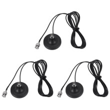 3X Wireless Antenna Base Microphone Antenna Base with Magnet 3 Meter Rg174 Cable Bnc Male Aerial