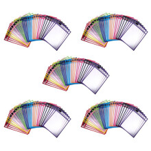 150 Pack Dry Erase Pockets PVC Transparent Sewn Dry Erase File Bag Reusable Dry Erase Bag