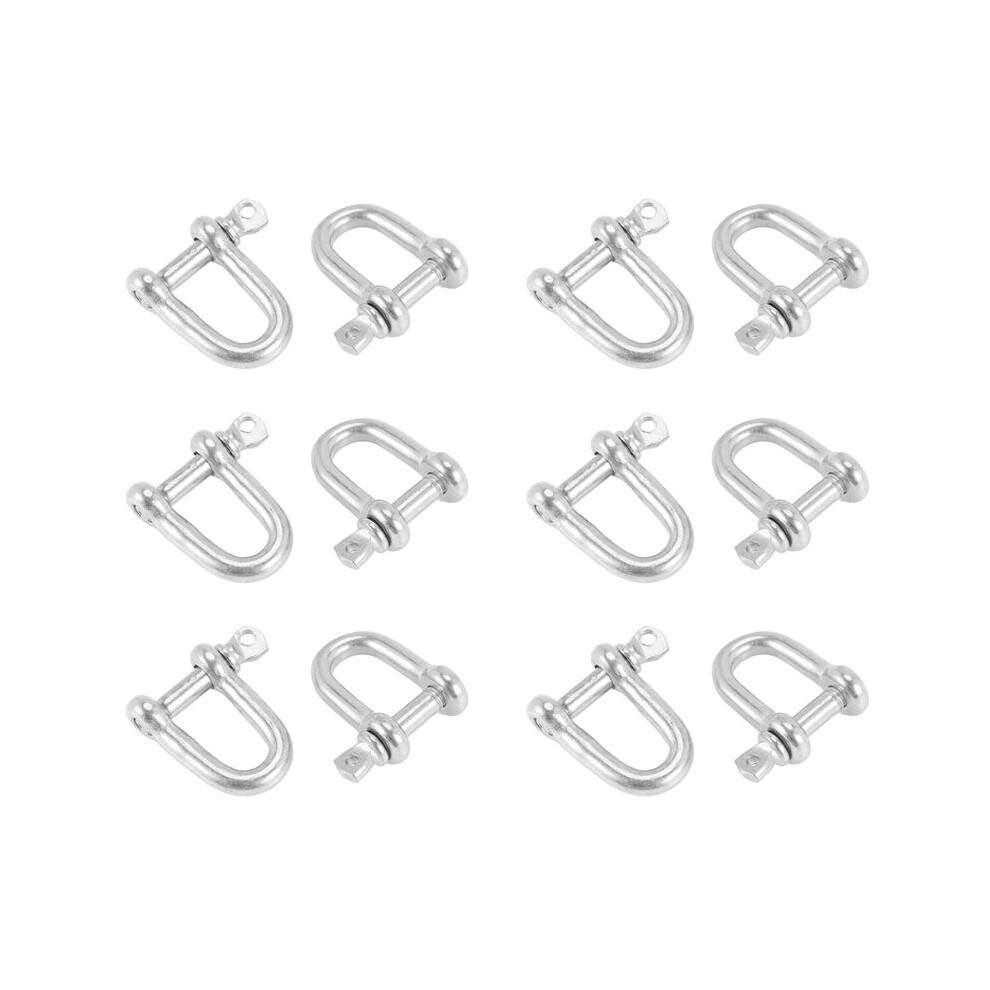 304 Stainless Steel Screw Pin D Style Chain Dee Shackle 4Mm For Rigging M4 Pack Of 12 6031804356127
