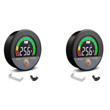 2X Compteur de Tension de Capacité de Batterie Étanche IP67 12 V 24 V 48 V 60 V 84 V avec Écran LCD Rétroéclairé et Alarme de Basse Tension pour
