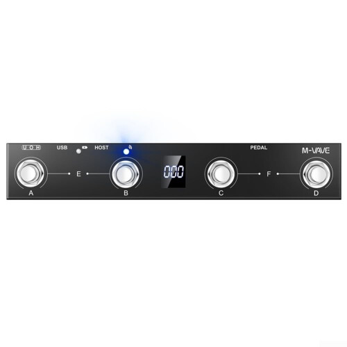 Efficient For MIDI Footswitch Controller with USB Connection and 12 Hours Battery Life (Black)