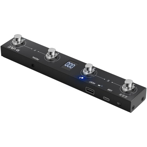 Efficient For MIDI Footswitch Controller with USB Connection and 12 Hours Battery Life (Black) 2