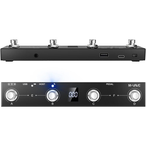 Efficient For MIDI Footswitch Controller with USB Connection and 12 Hours Battery Life (Black) 1