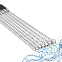 BDSM Stainless Steel Beads Urethral Probes, 178mm Hollow Urethral Dilators, 11mm Diameter, Silver Penile Plug