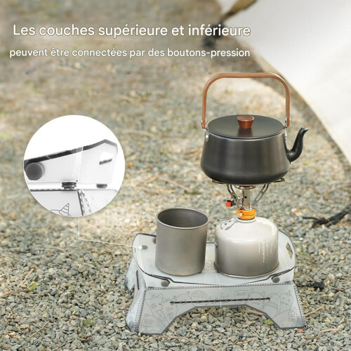 Folding Camping Table Portable Outdoor Picnic Table 2In1 Tray Beach BBQ 1