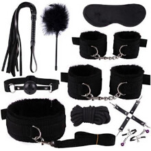 Bondage 11Piece Leather BDSM Bondage Set Restraint Kit for Women and Couples