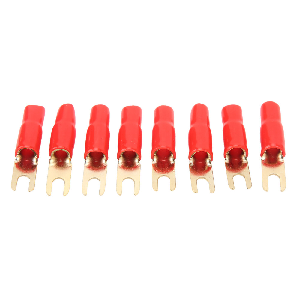 50Pcs 8G Copper Fork Spade Wire Connectors U Type Crimp Terminals 4071373231830