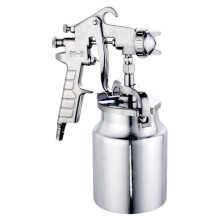 Suction Feed Air Spray Gun Paint Gun 2mm Stainless Steel Nozzle 1000 Capacity Airbrushes Painting Tool For Automotive Furniture Air Paint Sprayer