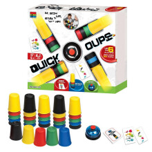Gioco di impilamento di coppe colorate per bambini, allenamento interattivo di velocità, in plastica e ferro