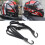 Black Retractable Helmet Elastic Rope Strap 90cm Motorcycle Luggage Strap 8