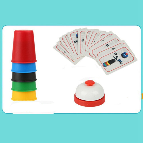 Colorful Kids Cup Stacking Game, Interactive Speed Training Toy 2