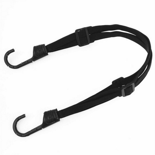 Black Retractable Helmet Elastic Rope Strap 90cm Motorcycle Luggage Strap 1
