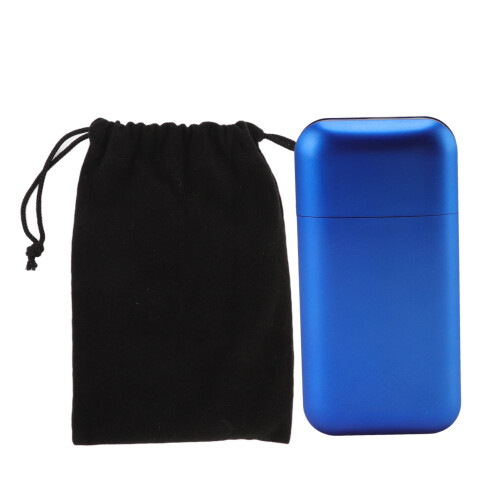 Adjustable Blue Plastic & Iron Cigarette Case, 12x6cm, Dual Use 1